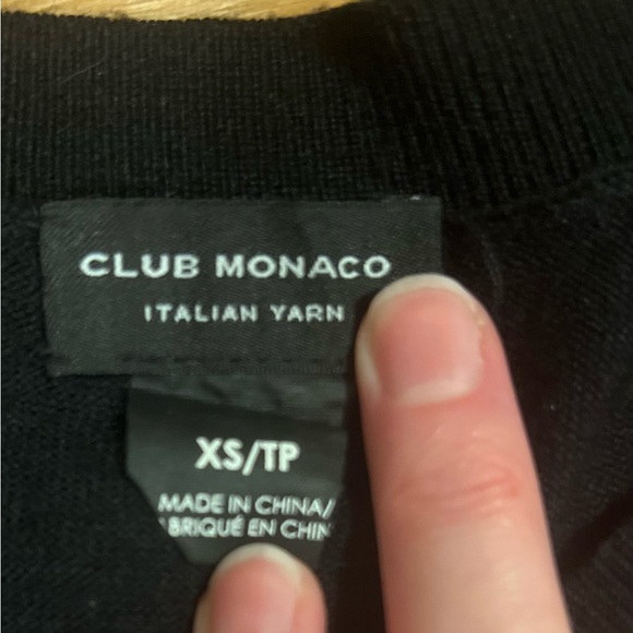 Sleek black wool Club Monaco sweater XS - Picture 8 of 8